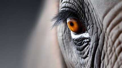 Captivating close-up of an elephant's eye with intricate reflection