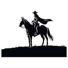 Fototapeta premium Cowboy Silhouette 