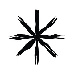 Organic Radial Silhouette Vector