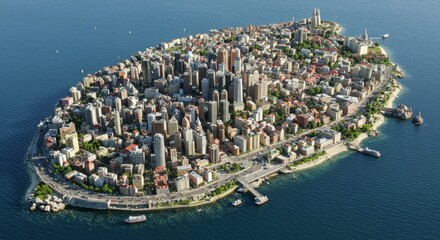 Naklejka premium Island Cityscape