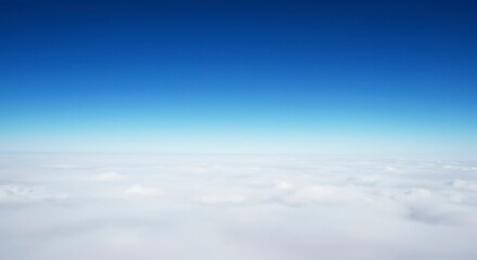Vast expanse of clouds and clear blue sky