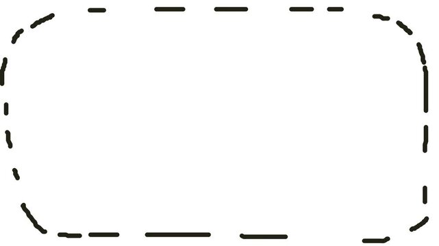 Along the edges of the screen, broken lines run or flicker, forming a frame.