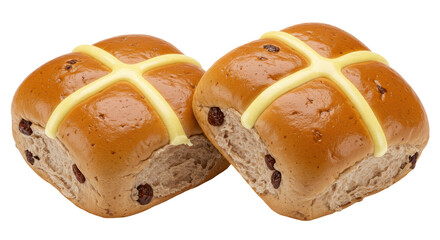 Isolated Hot Cross Buns