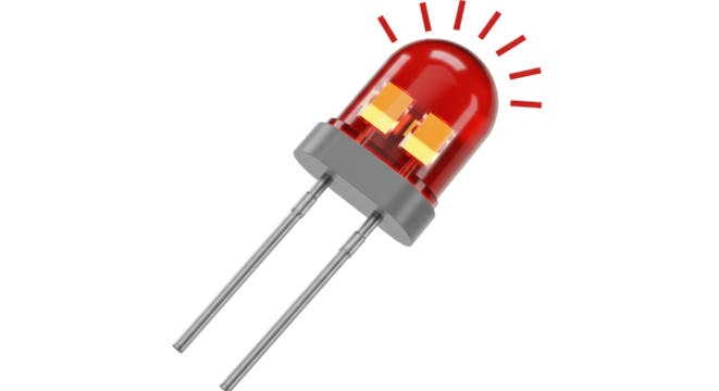 Isolated Red LED Light