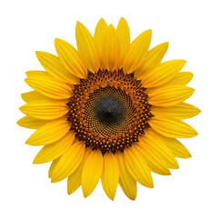 Vibrant Sunflower PNG Isolated on Transparent Background