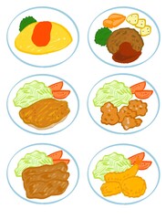 食堂のランチメニュー