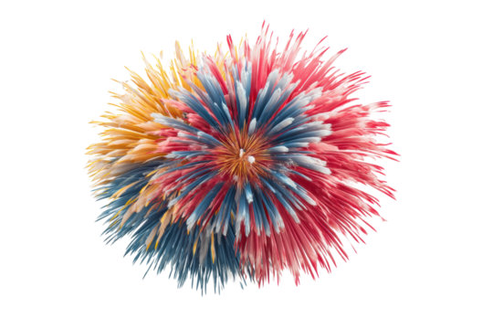 PNG Vibrant multi-colored abstract explosion with dynamic energy