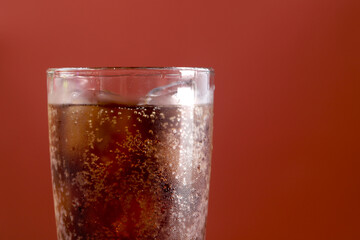 Carbonated water in a glass, fizzy and refreshing with every drop.