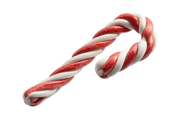 Fototapeta premium PNG Festive red and white candy cane on black background