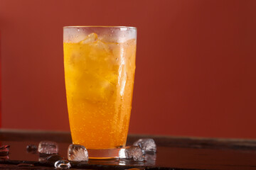 Carbonated water in a glass, fizzy and refreshing with every drop.