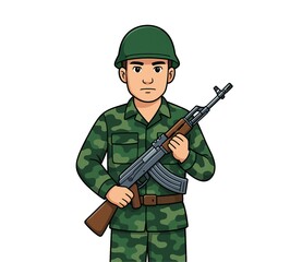 Lao Military Officer Saluting in Formal Uniform