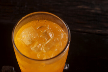 Carbonated water in a glass, fizzy and refreshing with every drop.