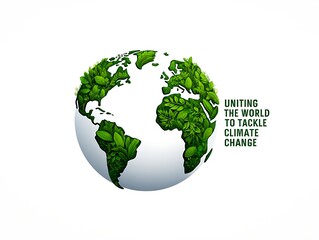 Obraz premium Global Greenery Uniting the World to Tackle Climate Change Through Sustainable Practices