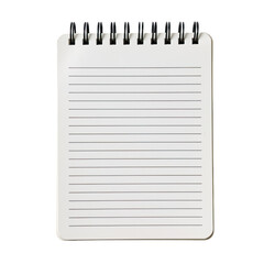 Blank Spiral Notebook on a White Background Perfect for Notetaking and Journaling Ideas and Creative Thoughts