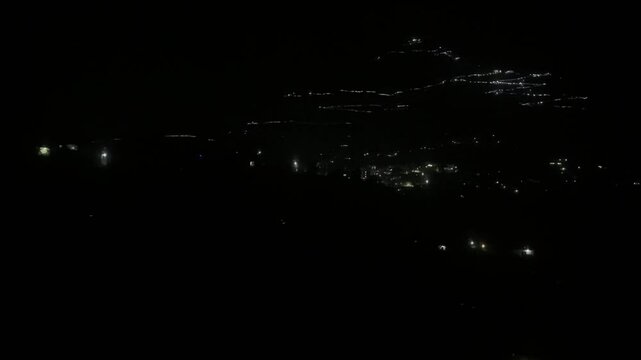 Cinematic footage capturing the spiritual journey and vibrant atmosphere of the Vaishno Devi pilgrimage in Katra, nestled in the scenic Trikuta Mountains of Jammu and Kashmir.