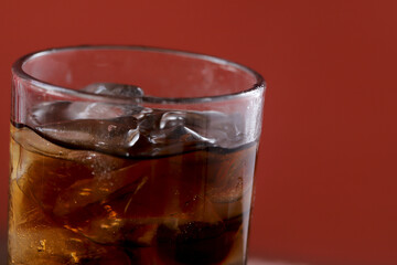 Carbonated water in a glass fizzy and refreshing with every drop.