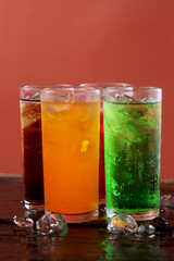 Carbonated water in a glass fizzy and refreshing with every drop.