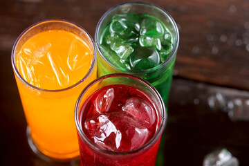 Carbonated water in a glass fizzy and refreshing with every drop.