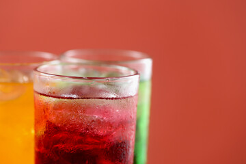 Carbonated water in a glass fizzy and refreshing with every drop.