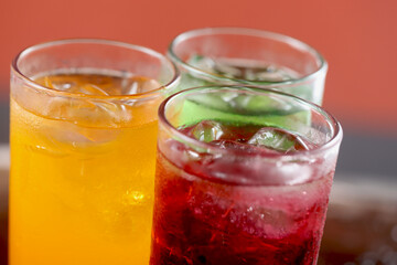 Carbonated water in a glass fizzy and refreshing with every drop.