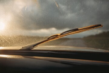 Old, worn-out windshield wiper can't clean your car's windshield