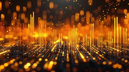 Studio shot photo of gold stock investment chart financial business market finance growth diagram on 3D background of trade money economy exchange graph profit or wealth currency banking golden bar an