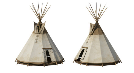 Isolated Native American Tipi © Jonas