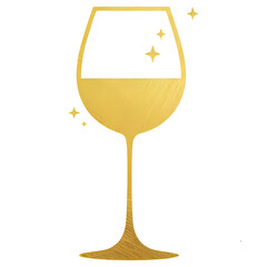 gold glass of wine
