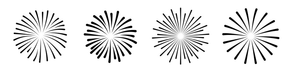 Fire works icon. Firework icon set