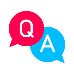 Fototapeta na wymiar Q and A. Question and answer icon