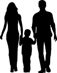 silhouette of a family