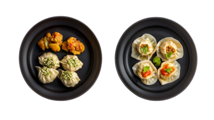 The concept of oriental cuisine. Uzbek food Manti or manty dumplings restaurant concept. Homemade Uzbek dish. recipe background. space for text. top view