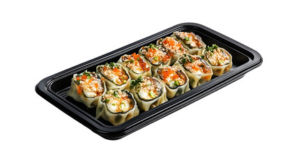 Steamed Dumplings with Soy Sauce and Green Onions