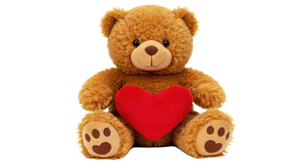 Isolated Teddy Bear with Heart