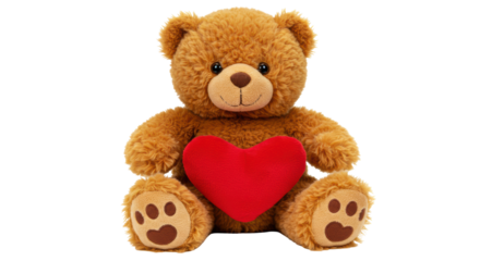Isolated Teddy Bear with Heart