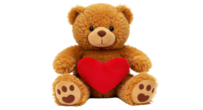 Isolated Teddy Bear with Heart