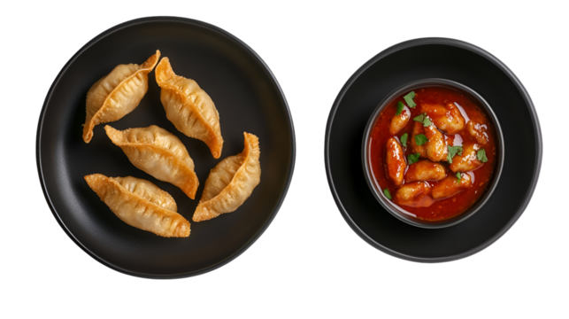 The concept of oriental cuisine. Uzbek food Manti or manty dumplings restaurant concept. Homemade Uzbek dish. recipe background. space for text. top view