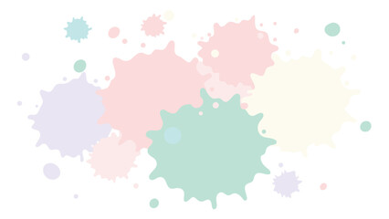  Light Pastel Paint Splatters Texture Design.