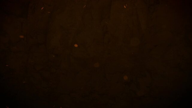 Animated Overlay Abstract Textural Background Showcases Fiery Embers Floating In The Hazy Darkness Creating Warmth
