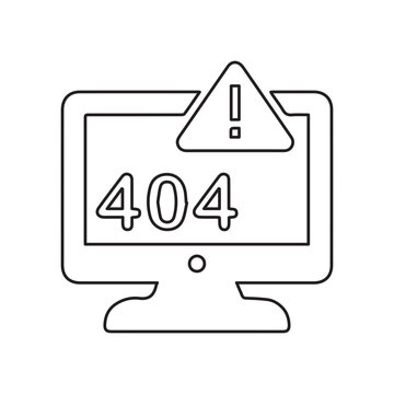 404 error line icon