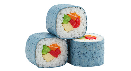 Isolated Sushi Rolls