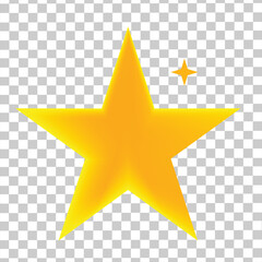 Star icon,Star vector,Star symbol is yellow and has a little orange in it