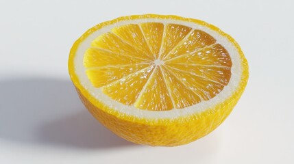lemon on white background