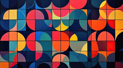 A grid-based abstract geometric structure with uniformity and balance.