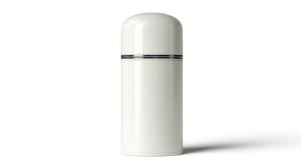Elegant white thermos bottle