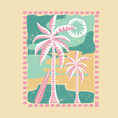 summer t shirt designs ,vector t shirt design summer , the sun is here. Summer vibes artwork. t-shirt prints and other uses.