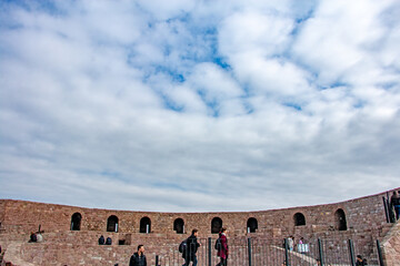 Ancient Roman Amphitheater:  A Cloudy Day at the Ruins