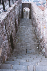 Ancient Stone Steps: Architectural Detail & Urban Exploration