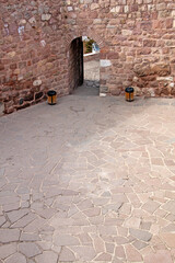Ancient Stone Archway and Courtyard