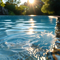 water pool summer closeup